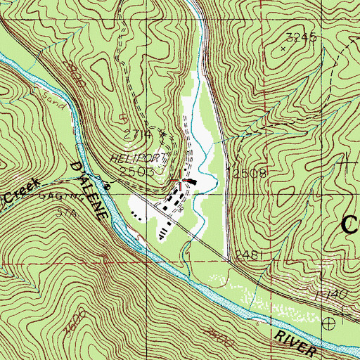 Topographic Map of Shoshone Camp Work Center, ID