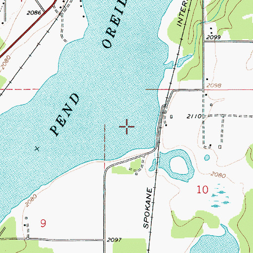 Topographic Map of Mallard Bay, ID