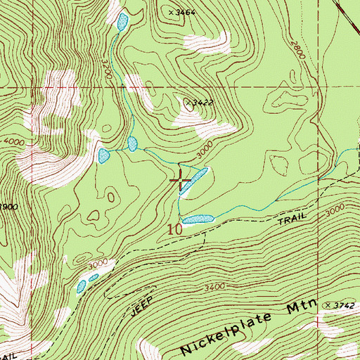 Topographic Map of Reeder Lake, ID