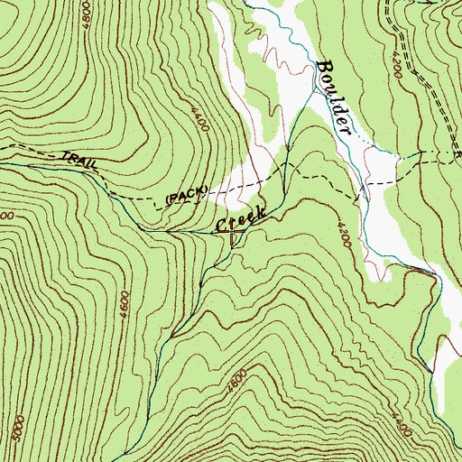 Topographic Map of Gin Creek, ID