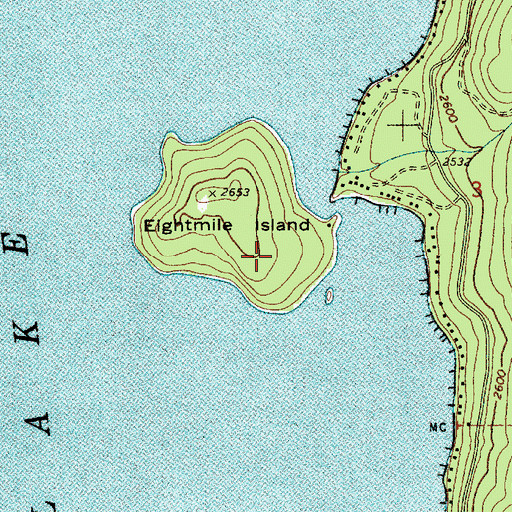Topographic Map of Vinther-Nelson Historical Cabin, ID