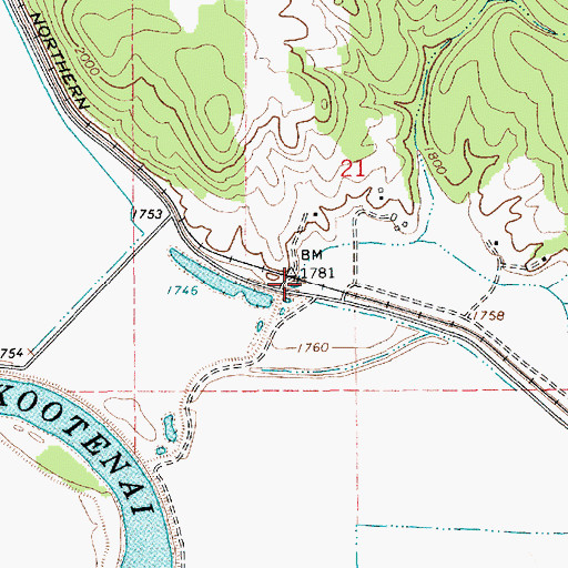 Topographic Map of Olds Creek, ID