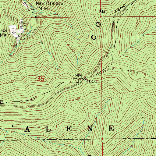 Topographic Map of Weber Saddle, ID