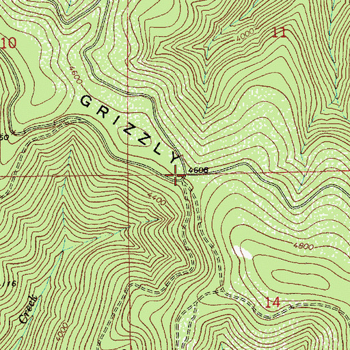 Topographic Map of Flat Creek Saddle, ID
