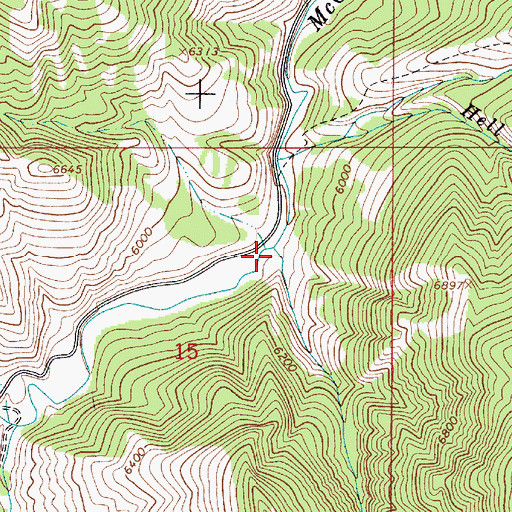 Topographic Map of York Creek, ID