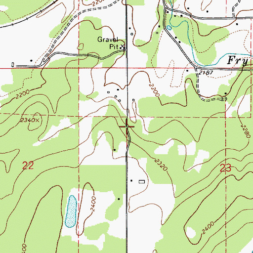 Topographic Map of Reed Hill, ID