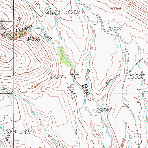 Topographic Map of Dry Creek Well, AZ