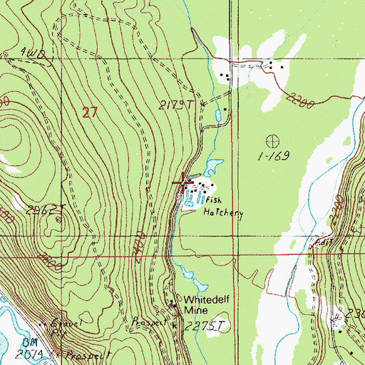 Topographic Map of Idaho State Fish Hatchery, ID