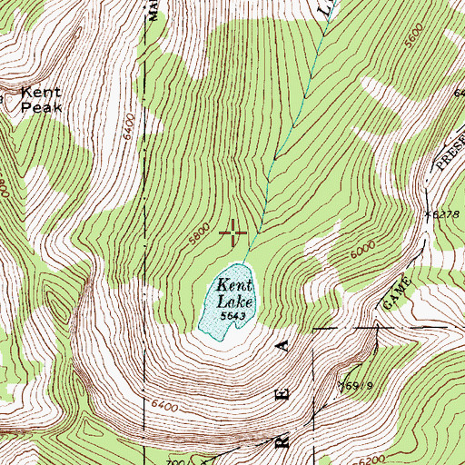 Topographic Map of Selkirk Crest Management Area, ID