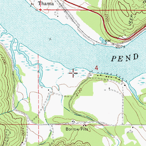 Topographic Map of Carey Boat Ramp, ID