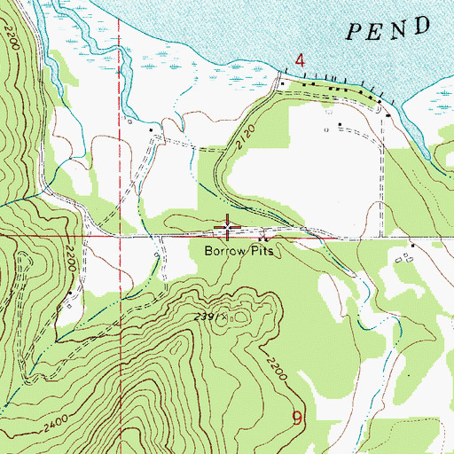 Topographic Map of Carey Pits, ID