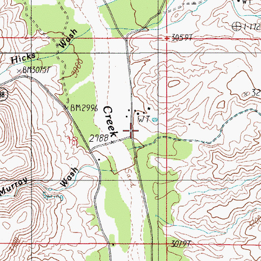 Topographic Map of Dry Weather Ford Tank, AZ