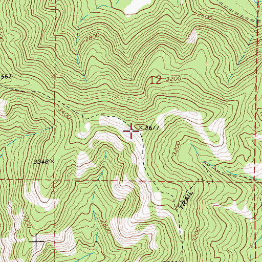 Topographic Map of Pewee Peak, ID