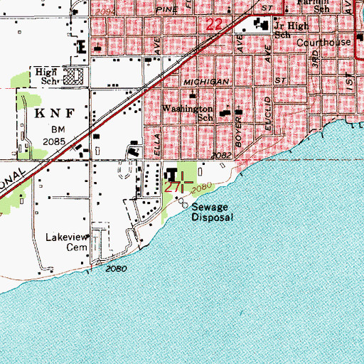 Topographic Map of Memorial Park Historical Museum, ID