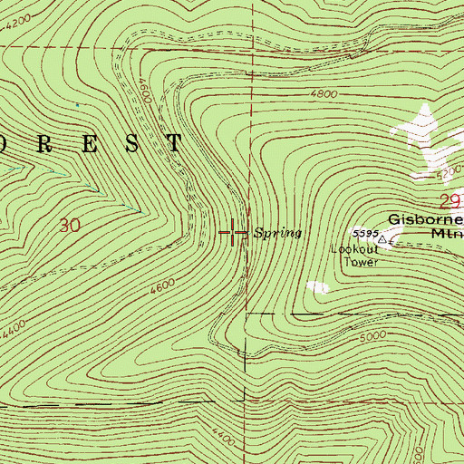 Topographic Map of Benton Spring, ID