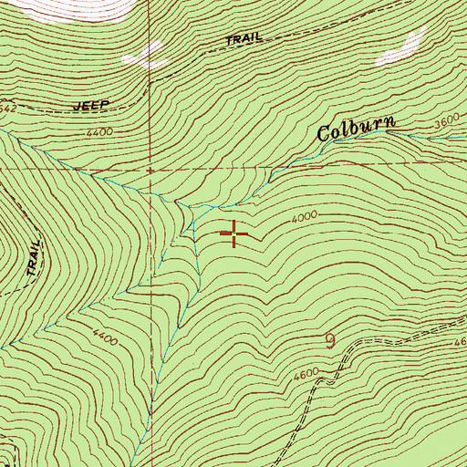 Topographic Map of Colburn Day Lodge, ID