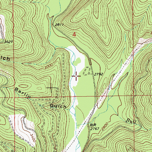 Topographic Map of Berlin Flats, ID