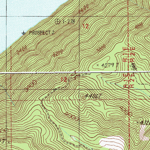 Topographic Map of Johnson Point Vista, ID