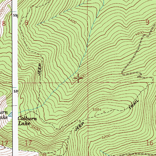 Topographic Map of Schweitzer Basin Ski Area, ID