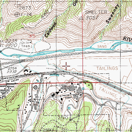 Topographic Map of Bradley, ID