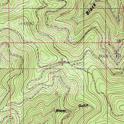 Topographic Map of Black Canyon Saddle, ID