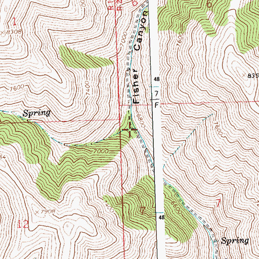 Topographic Map of Trail Canyon, ID