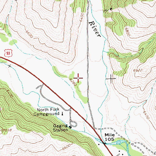 Topographic Map of Sawtooth National Recreation Area Headquarters, ID