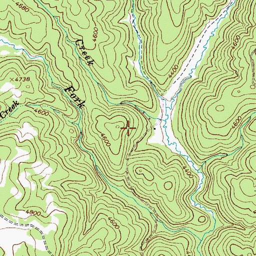 Topographic Map of Manes Place, ID