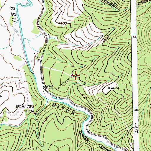 Topographic Map of Gallagher Mine, ID