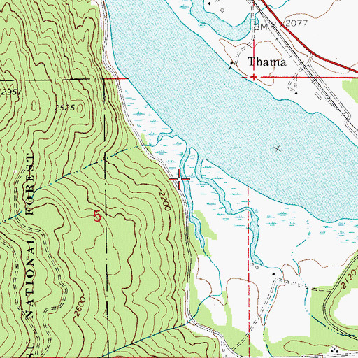 Topographic Map of Carey Creek Game Management Area, ID