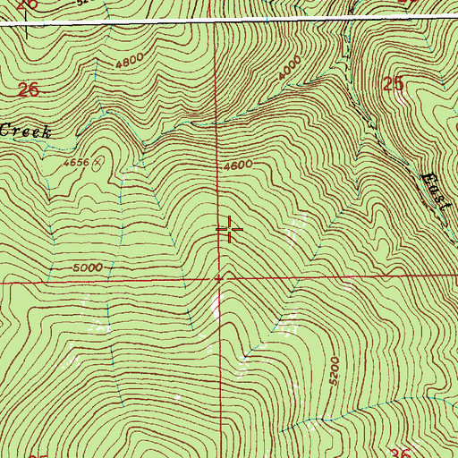 Topographic Map of O'Hara Creek Research Natural Area, ID