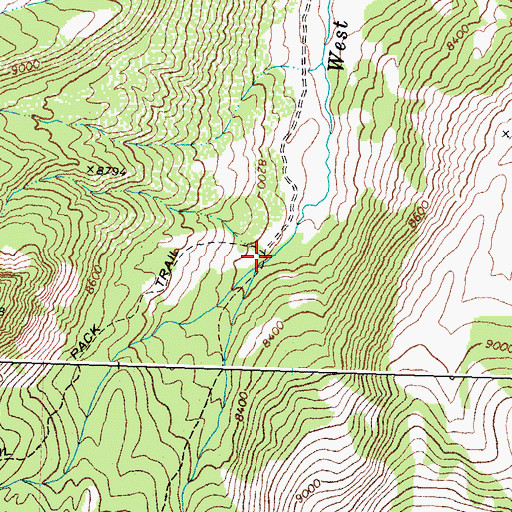 Topographic Map of Upper Pahsimeroi Recreation Site, ID