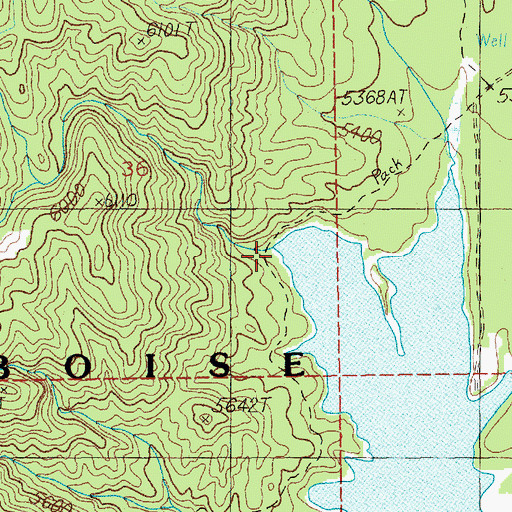 Topographic Map of North Fork Beaver Creek, ID