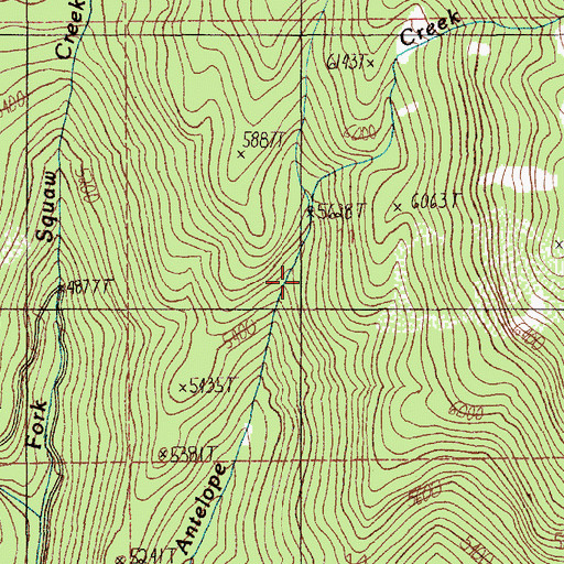 Topographic Map of Renwyck Trail, ID