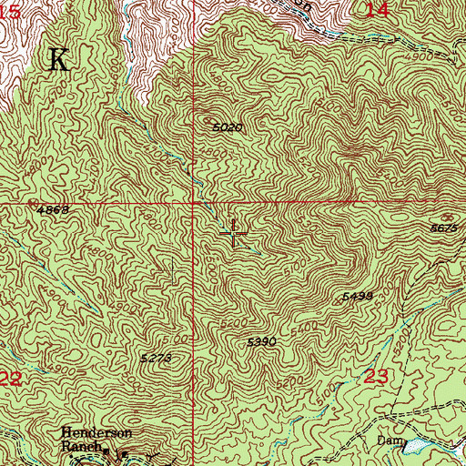 Topographic Map of Elwood Spring, AZ
