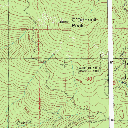 Topographic Map of Floodwood State Forest, ID