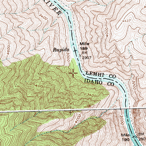 Topographic Map of Killum Point, ID