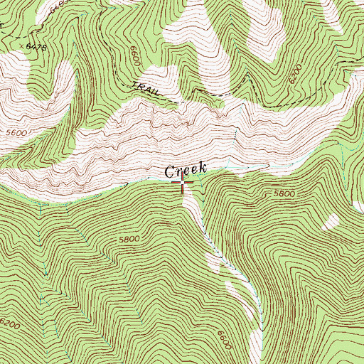 Topographic Map of Shewag Creek, ID