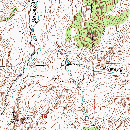 Topographic Map of Narrow Canyon, ID