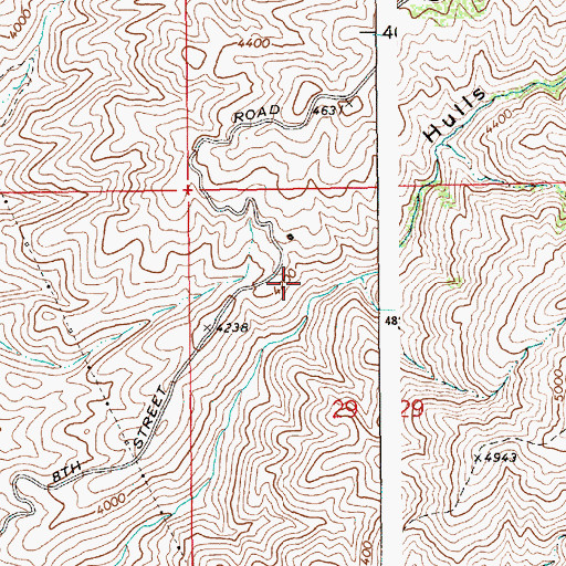 Topographic Map of Hulls Gulch Nature Trail, ID