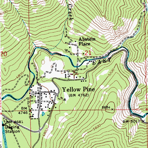 Topographic Map of Alpine Village, ID
