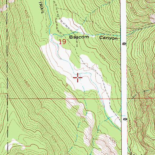 Topographic Map of Hard Creek meadows, ID