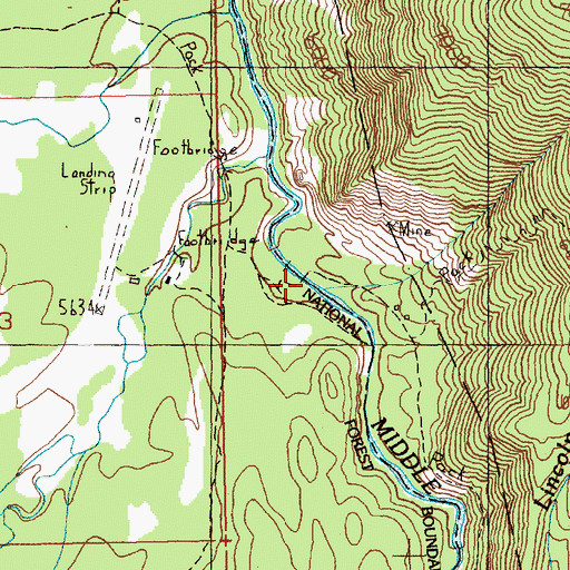 Topographic Map of Cable Hole Campsite, ID