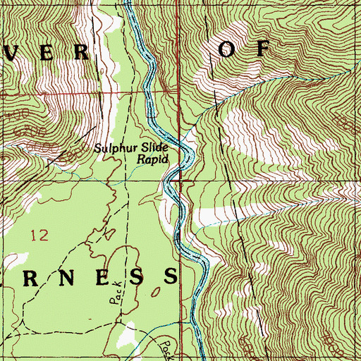 Topographic Map of Gardells Campsite, ID