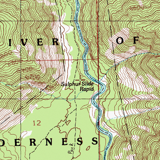 Topographic Map of Cold Springs Campsite, ID