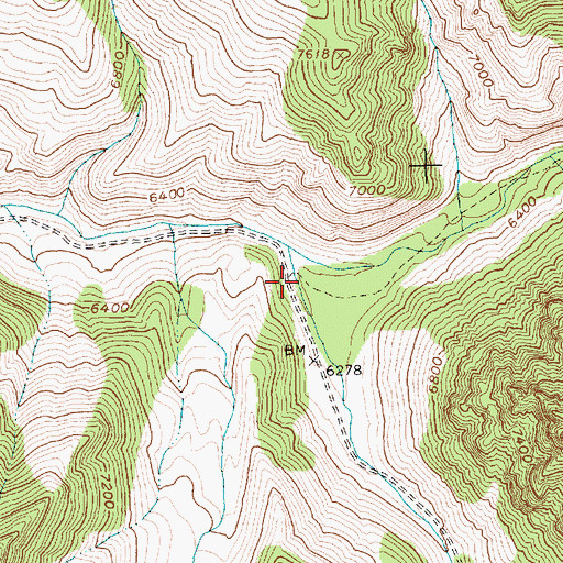 Topographic Map of Mayfield Creek Recreation Site, ID
