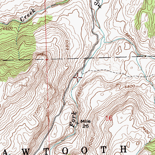 Topographic Map of Bowery Creek Trailhead Camp, ID