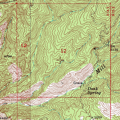 Topographic Map of Fork Tank, AZ