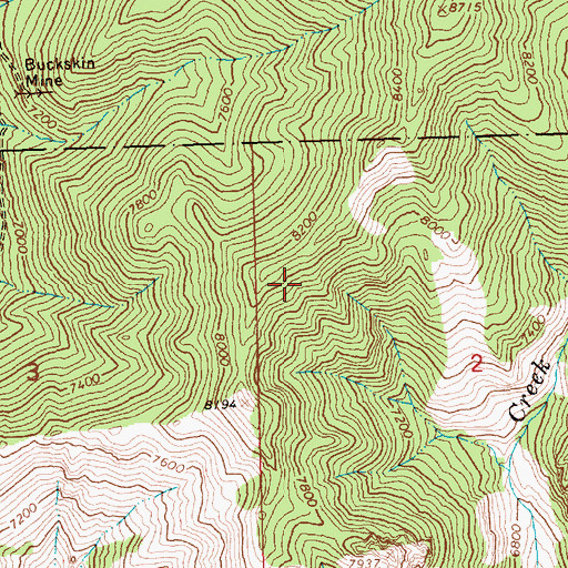 Topographic Map of Cyprus-Thompson C Open Pit Mine, ID
