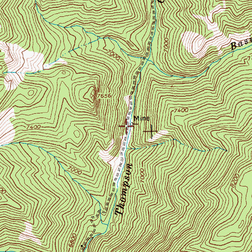 Topographic Map of Scheelite Jim Mine, ID